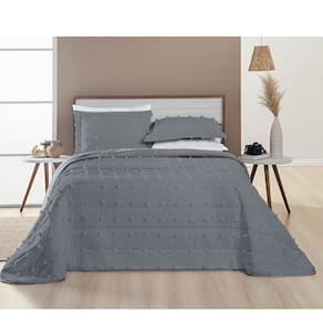 Colcha King 3 Peças Cobre Leito Micropercal 300 Fios Popy