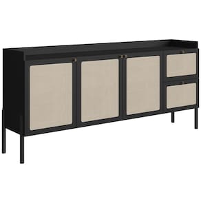 Buffet 3 Portas 2 Gavetas Palhinha 27935 Linha Oslo Nero Artesano