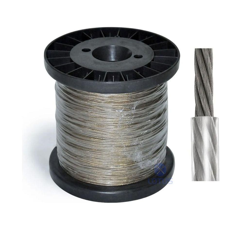 Bobina 100 Metros Cabo Aço Revestido 2mm Para Varal
