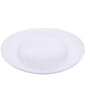 Prato De Acrílico Oval Grande Branco -10 Unidades