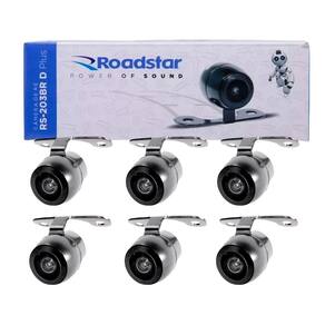Kit 6 Câmeras De Ré Roadstar Dinâmica Tipo Borboleta - RS203BR