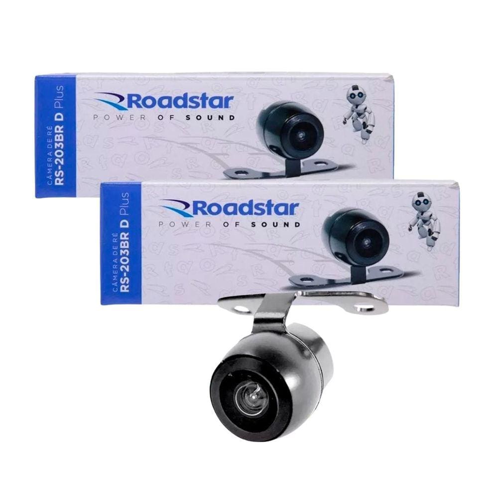 Kit 2 Câmeras De Ré Roadstar Dinâmica Tipo Borboleta - RS203BR