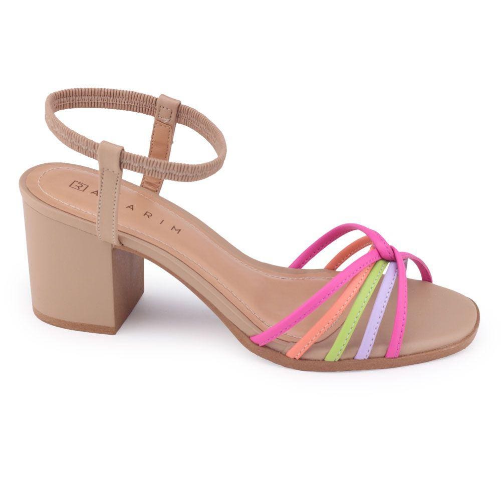 Sandália Fem Ramarim Casual 23-31204 salto bloco tira cores