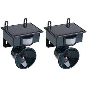 Repelente Solar Ultrassonico Jardim Kit 2 Uni Afasta Pombo Aves Praga Rato Detecta Movimento Presenç