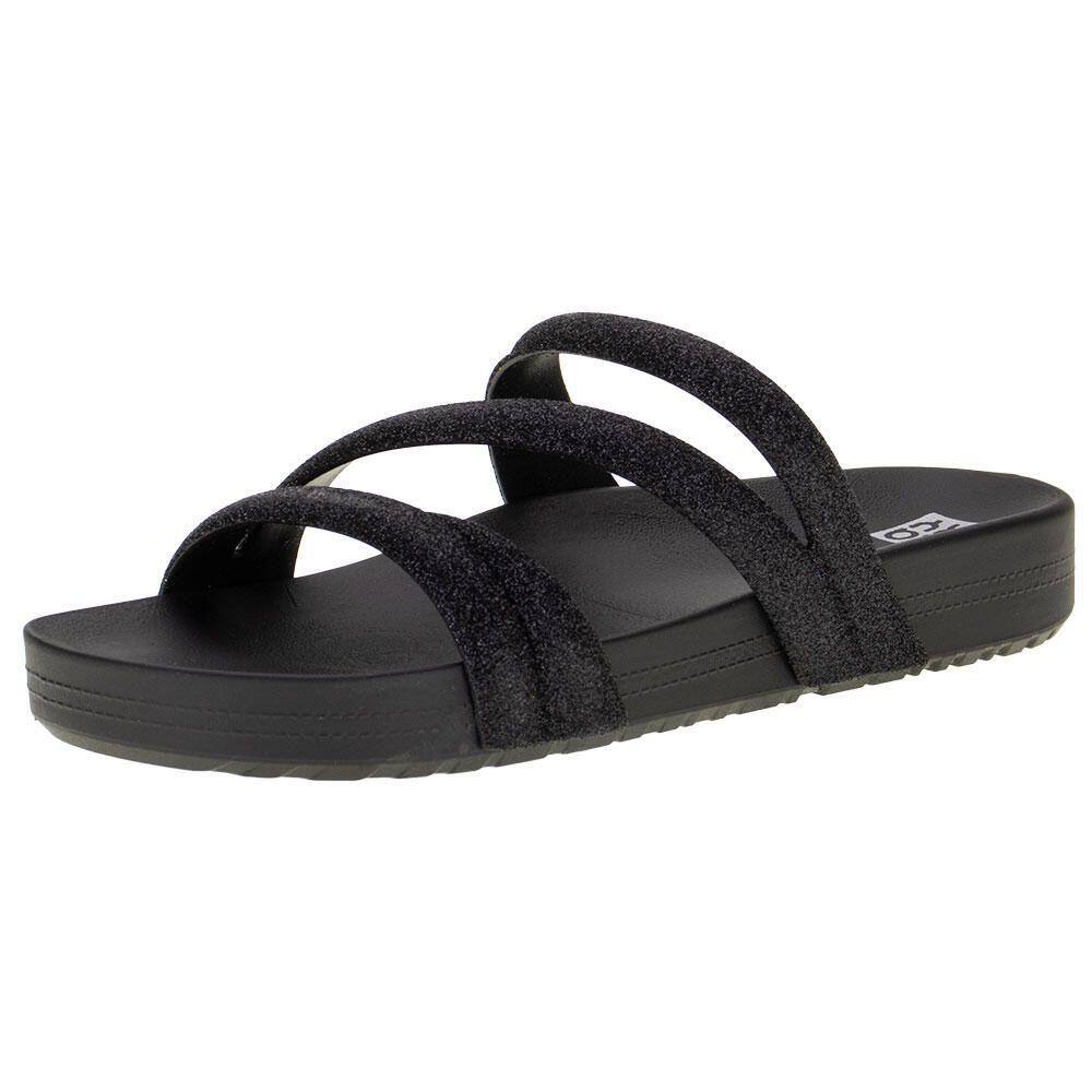 Sandália Feminina Flat Glitter Zaxy - 18956
