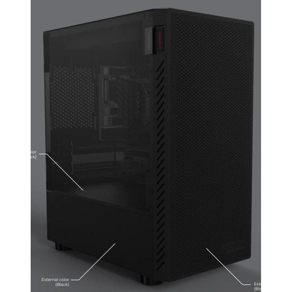 Gabinete Gamer Bolter Black Vulcan - Mid-tower - PCYES - USB 3.0 - Lateral em Vidro