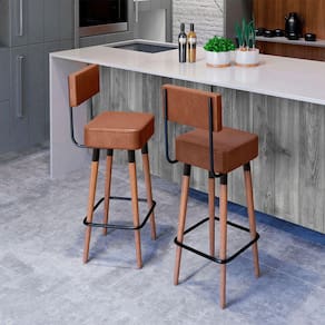 Kit 2 Banquetas Barcelona Cor Café - Speciale Home