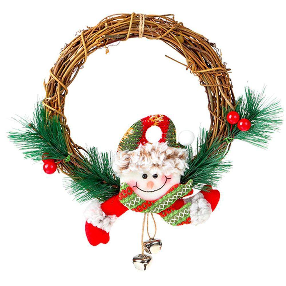 Guirlanda de Natal 23cm Papai Noel - Decoração Natalina