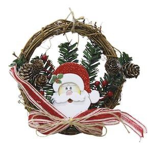 Guirlanda Enfeite Porta Natal Papai Noel Laço Decoração