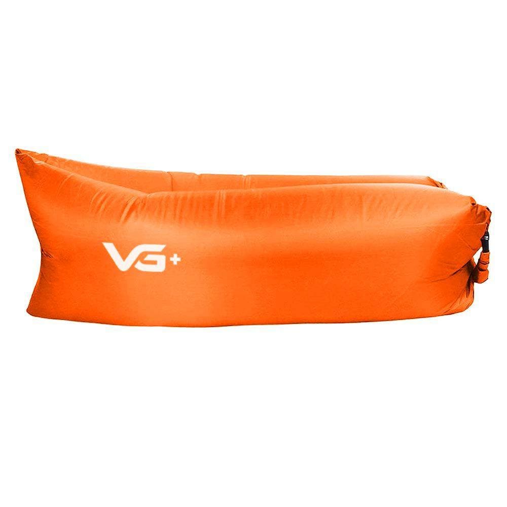 Sofá Puff Air Bag Inflável para Camping Vg+ Laranja