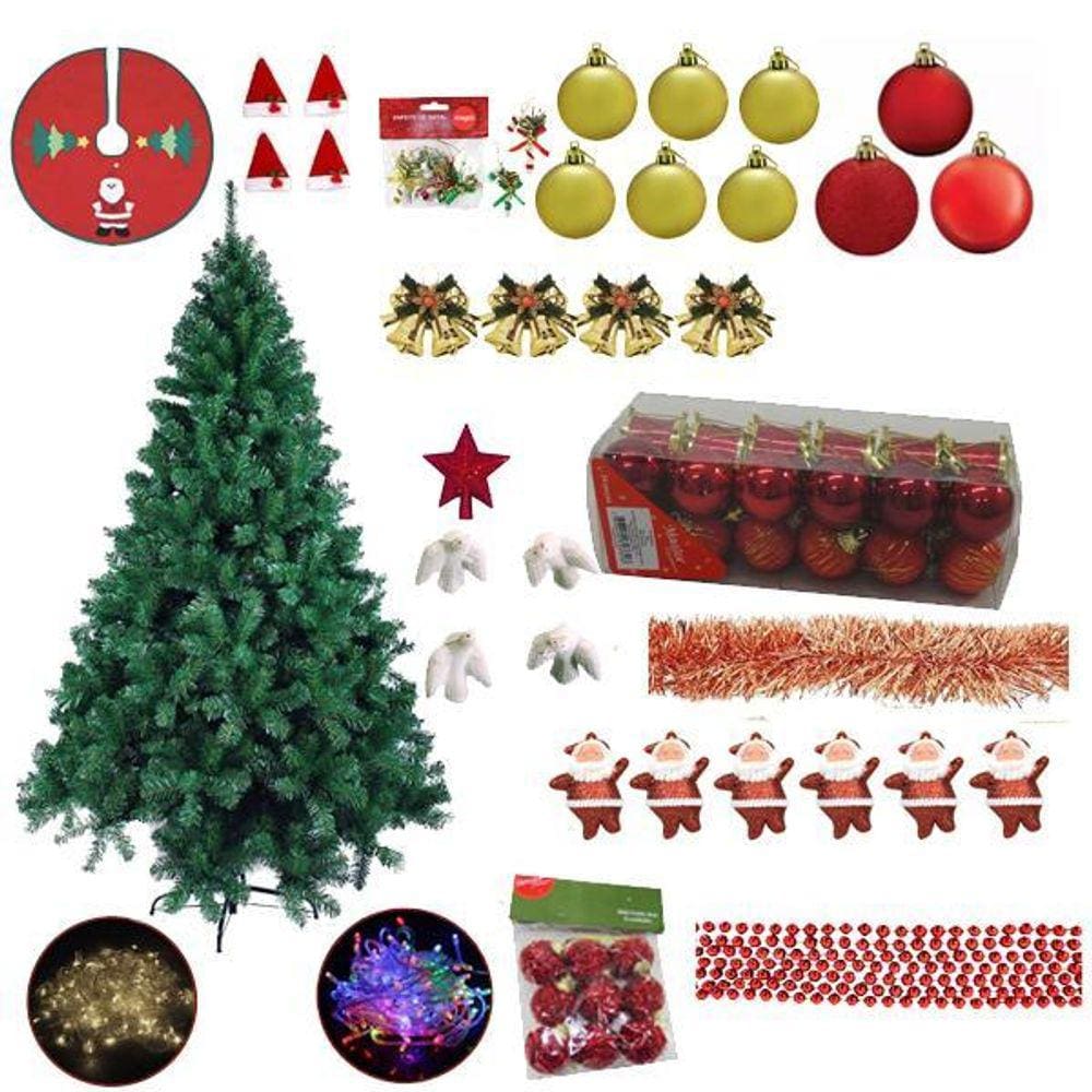 Árvore De Natal Verde Dinamarca 1,20M 220G 122 Itens P 110V