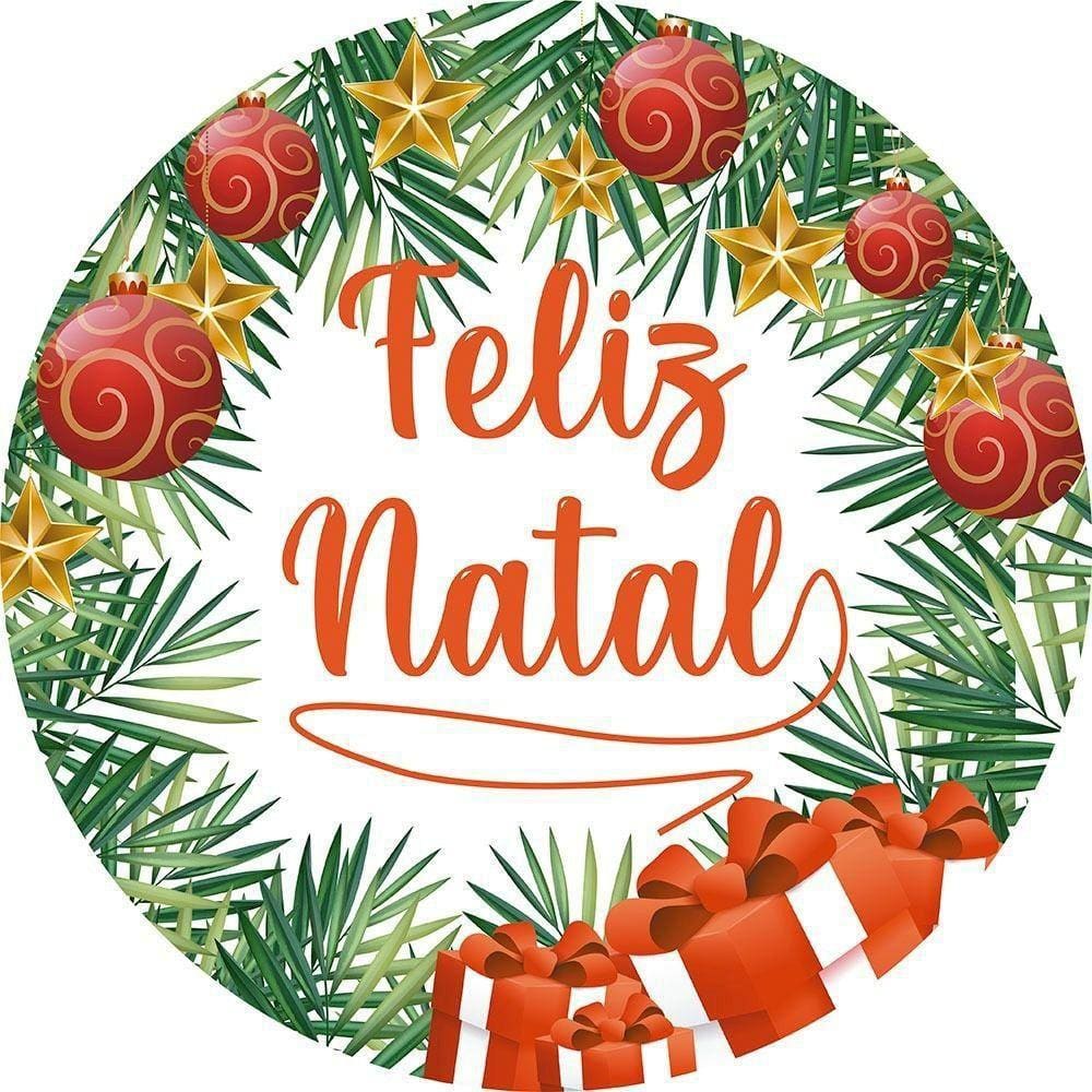Painel Redondo 3D Sublimado Natal Frd-5556