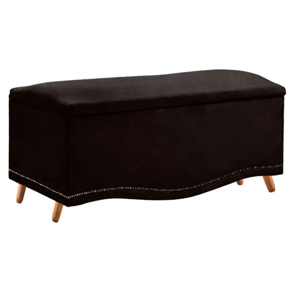 Calçadeira Sapateira Baú Holanda 90cm De Largura Sintético Facto Star Confort Tabaco