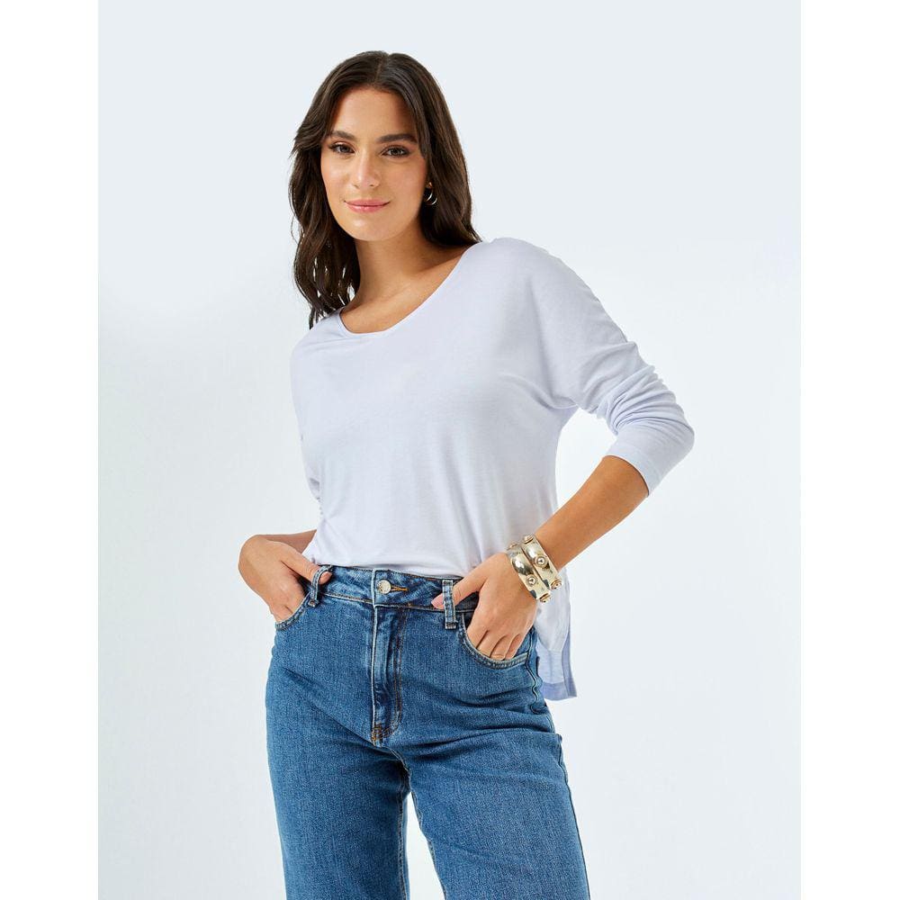 Blusa Zinzane Feminino Manga 7/8 Basic
