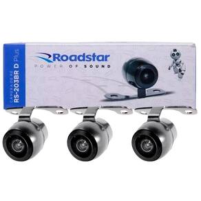 Kit 3 Câmeras De Ré Roadstar Dinâmica Tipo Borboleta - RS203BR