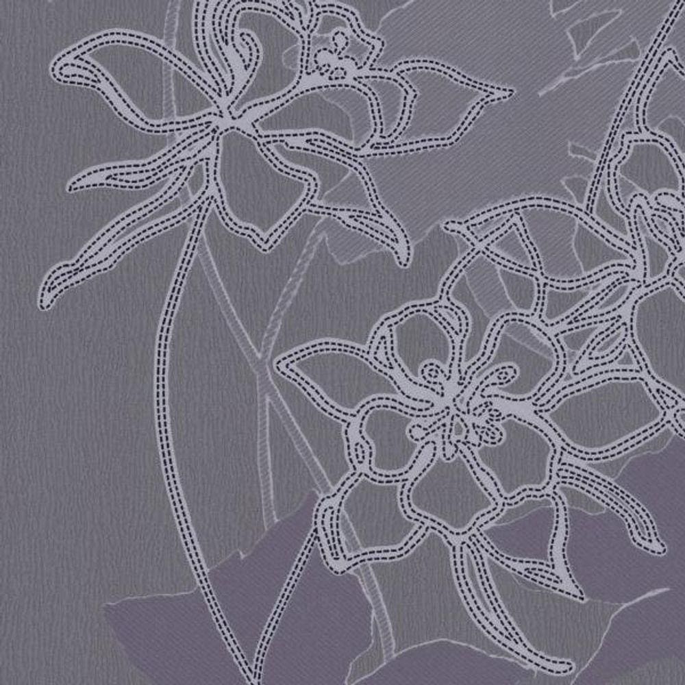 Papel De Parede K&G Papel De Floral Azul E Lilás