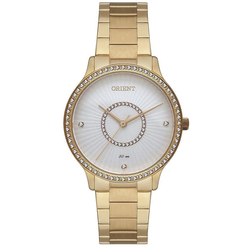 Relógio Feminino Prata c/ Cristais - 33mm - 50m