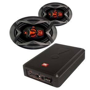 Caixa JBL Ativa Amplificada SW8A-MS 200w + 2 Alto Falantes 6x9  JBL Flex4 69QDFX110 - 220 Watts Rms