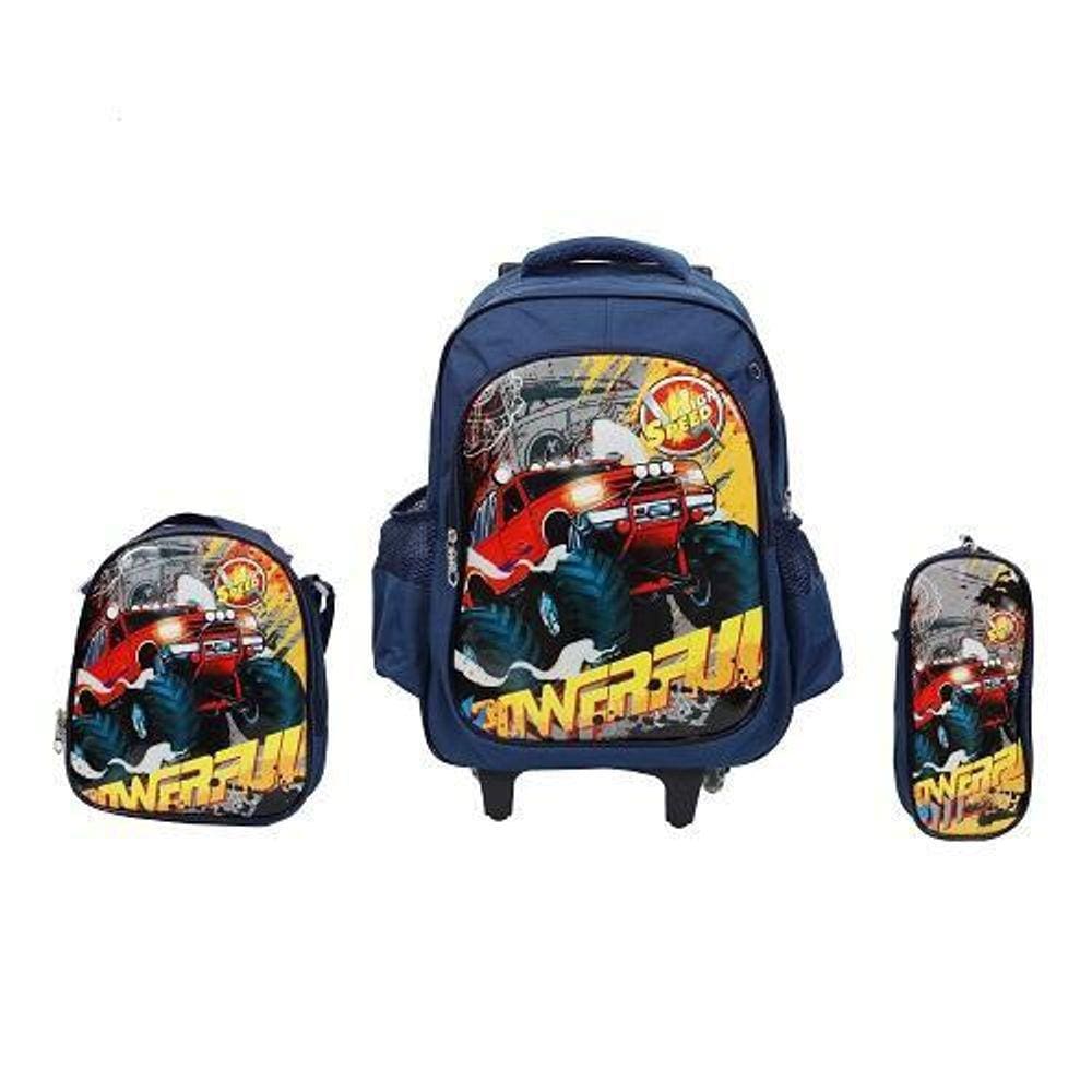 Kit Mochila High Speed Escolar Rodinha - 45cm x 30cm