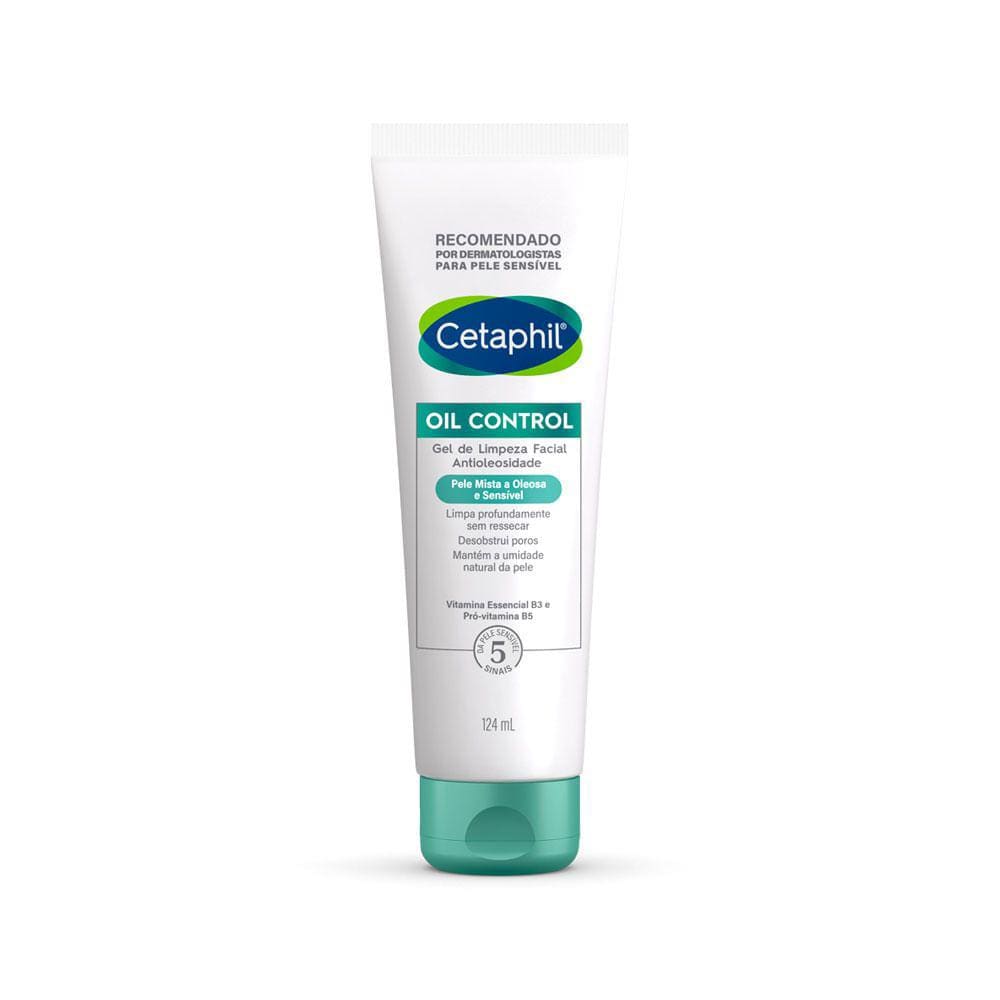 Cetaphil Oil Control Gel de Limpeza Facial Antioleosidade Pele Mista a Oleosa e Sensível 124ml