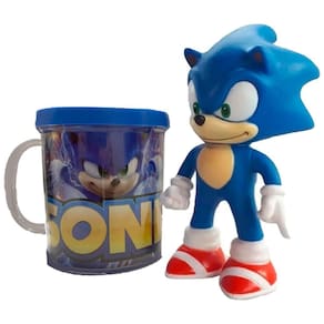 Kit10 Boneco Sonic 16Cm Filme Mais Caneca Personalizada