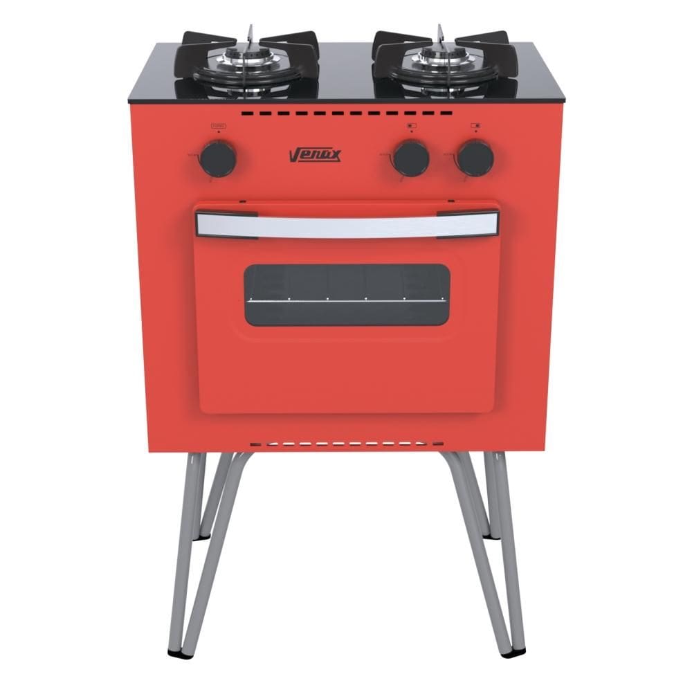 Fogao a Gas 2 Bocas Venax Mini Cook Vermelho