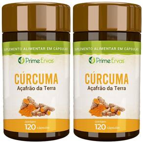 Kit 2X Cúrcuma Longa Açafrão Da Terra 120 Cápsulas De 500Mg