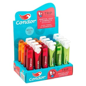 Escova Dental Condor SM 3235 Trip Embalagem com 24 Unidades
