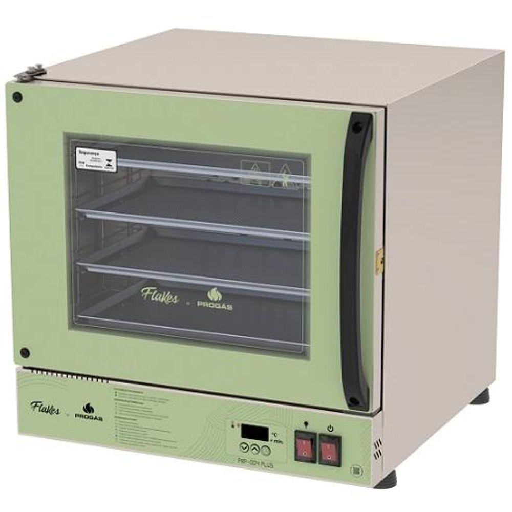 Linha Collab Progás e Braesi e Flakes - Forno Turbo Elétrico PRP-004 PLUS Verde Flakes 127v - Progás