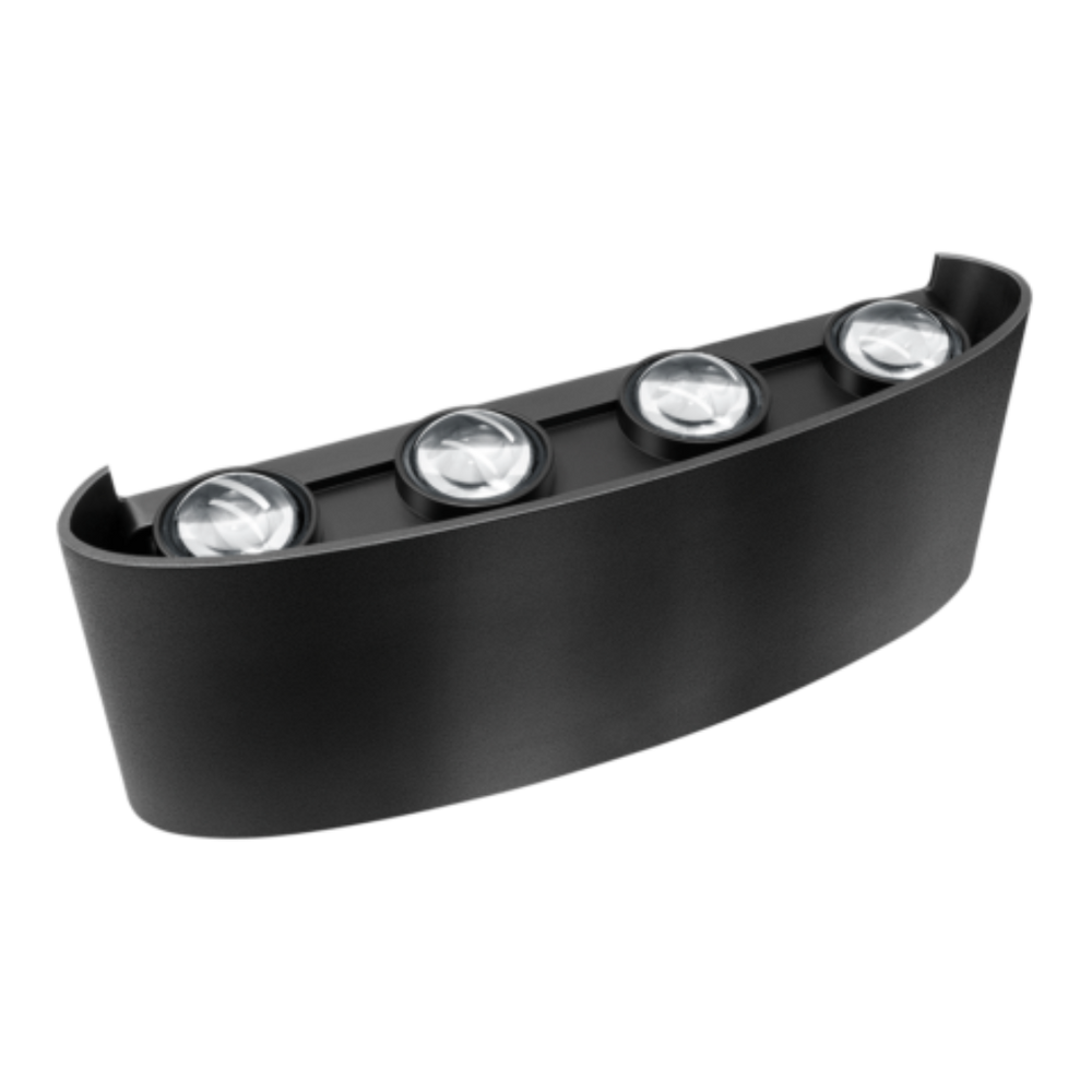 Arandela Led Lentille Quatre Preta 8W