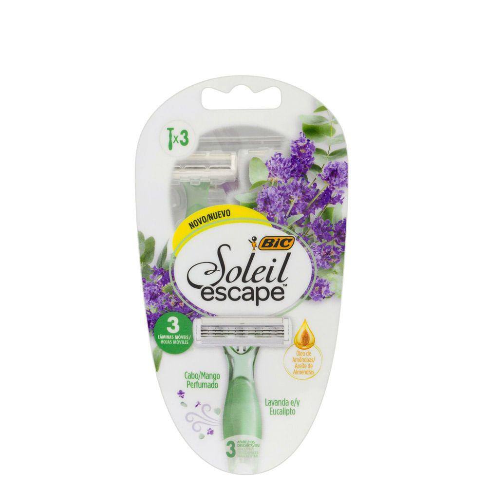 Aparelho de Depilação Bic Soleil Escape Lavanda e Eucalipto 3 Unidades