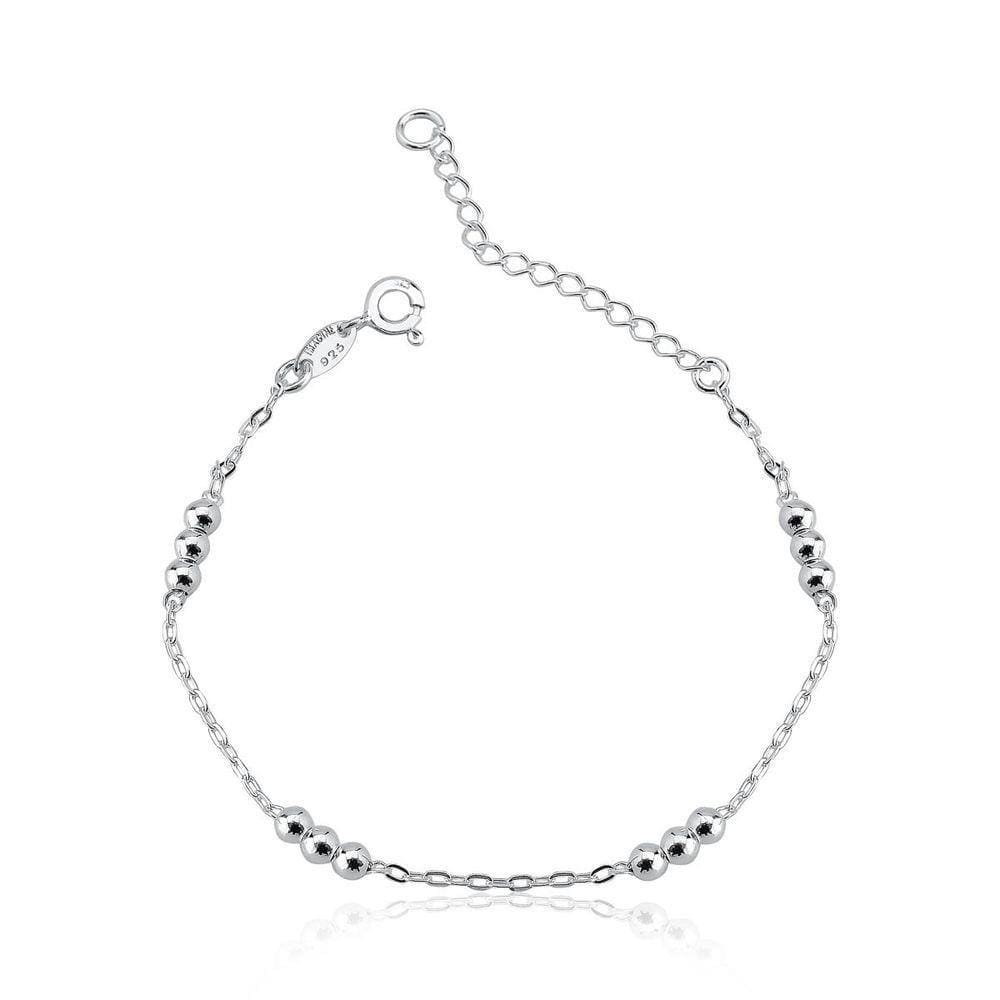 Tornozeleira Trios Bolas Prata 925 - 25cm