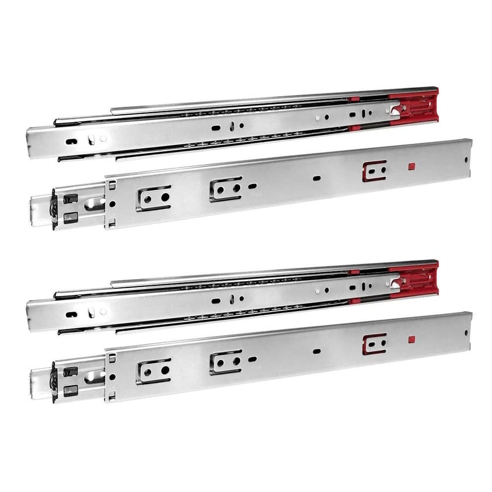 Corrediça Telescópica Soft Close 450mm Amortecedor Rolamento