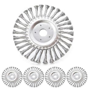 Kit 5 Escovas de Aço Inox Circular Rotativa Trançada 6 180mm