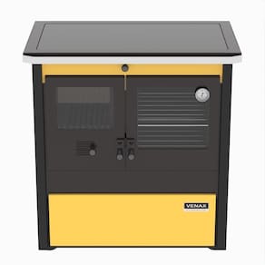 Fogao a Lenha Venax n 2 Le Corbusier Dupla Combustao Amarelo