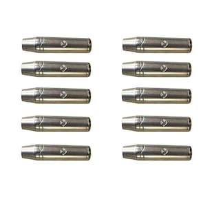 Kit 10 Plug P10 Fêmea Estéreo J10 6,3mm Alta Qualidade