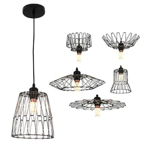 Lustre Pendente Luminaria Teto Decoraçao Moderna Ajustavel Rustica Metal Aramado Iluminaçao Casa Qua