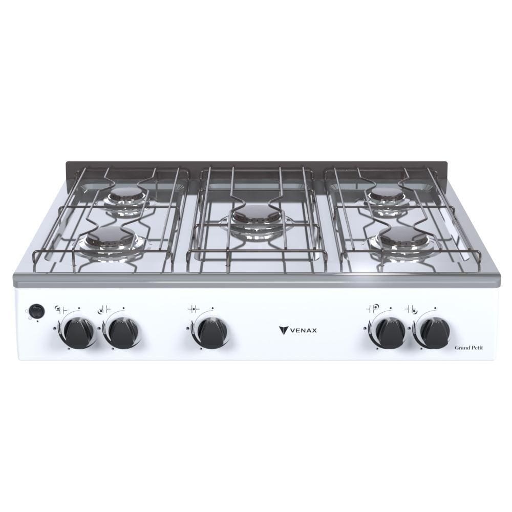 Fogao a Gas Portatil 5 Bocas Venax Grand Petit Vetro Branco