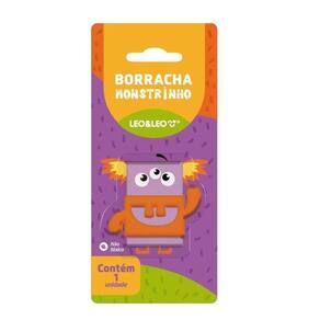 Borracha Monstrinho Leo & Leo com Capinha Protetora