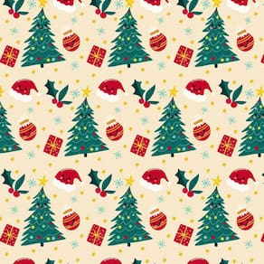Papel De Parede Adesivo Árvore Natalina Amarelo Decorativo