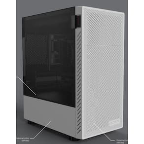 Gabinete Gamer Bolter White Ghost - PCYES - Mid-Tower - USB 3.0 - ATX - 3 Fans