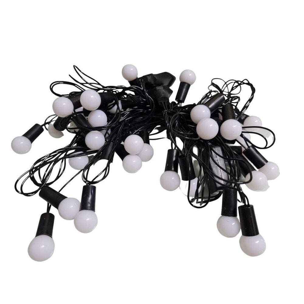 Kit 2 Cordão Pisca Pisca Natal Com 40 Bolinhas Colorida Led