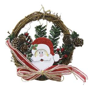 Guirlanda Enfeite Porta Natal Papai Noel Laço Decoração