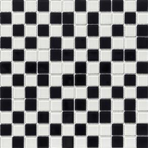 Pastilhas de Vidro Cristal Miscelânea Preto/Branco