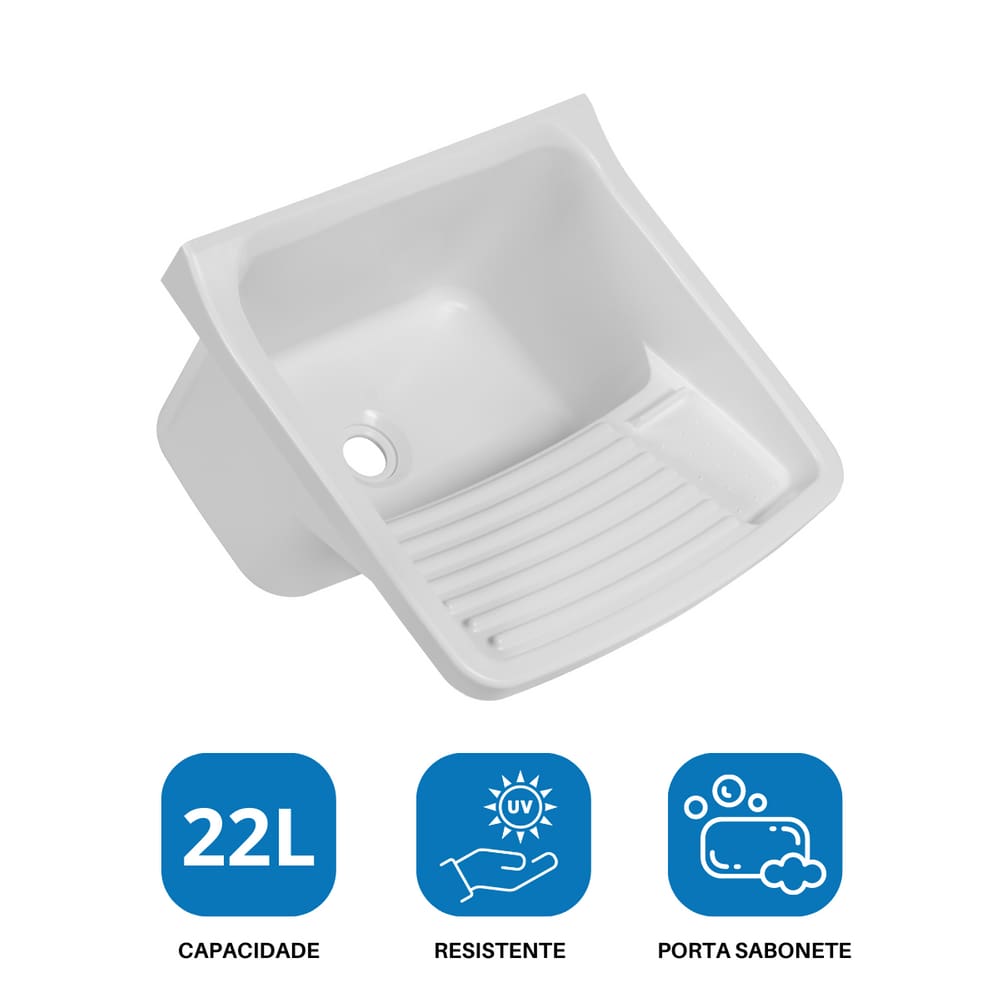 Tanque Plástico para Lavar Roupa Astra 22L TQ0/SC
