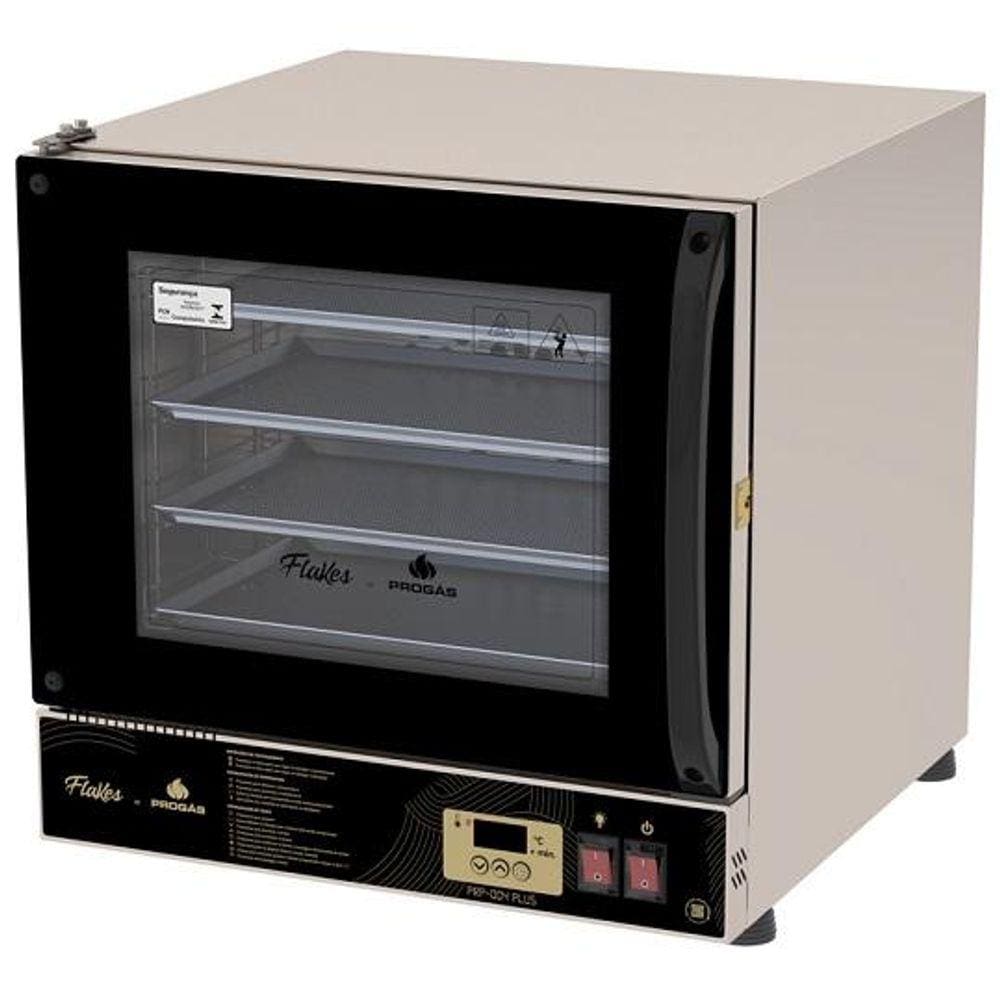Linha Collab Progás e Braesi e Flakes - Forno Turbo Elétrico PRP-004 PLUS Preto Flakes 127v - Progás