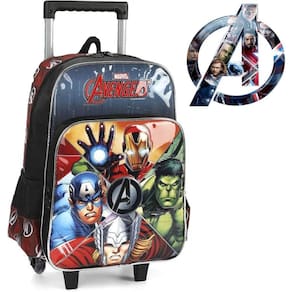 Mochila Infantil De Avengers De Rodinha Modelo Oficial