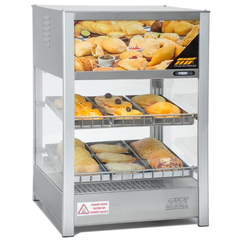Estufa Luxo Vertical Vapor Reta 6 Bandejas Display Abertura Traseira - Titã