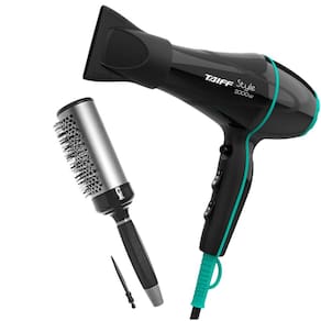 Kit - Secador Prof. Taiff Style Preto 2000W 220V + Escova Proart Ricci Perfetti 98105Hkh `G`