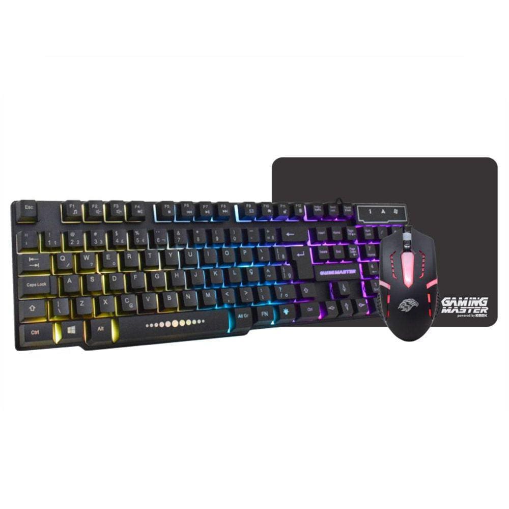 Kit Teclado Gamer K-Mex KM52 + Mouse MOA8 + Pad FX-X2218